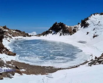 عکس غیرمنتظره از قله سبلان در بهار امسال