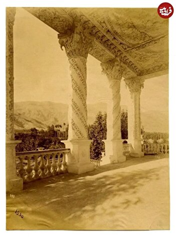 قاب دیدنی از تهران از بالکن عمارت «باغ فردوس» در دوران قاجار