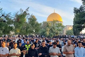 عکس/ برگزاری نماز عید قربان در مسجد الاقصی