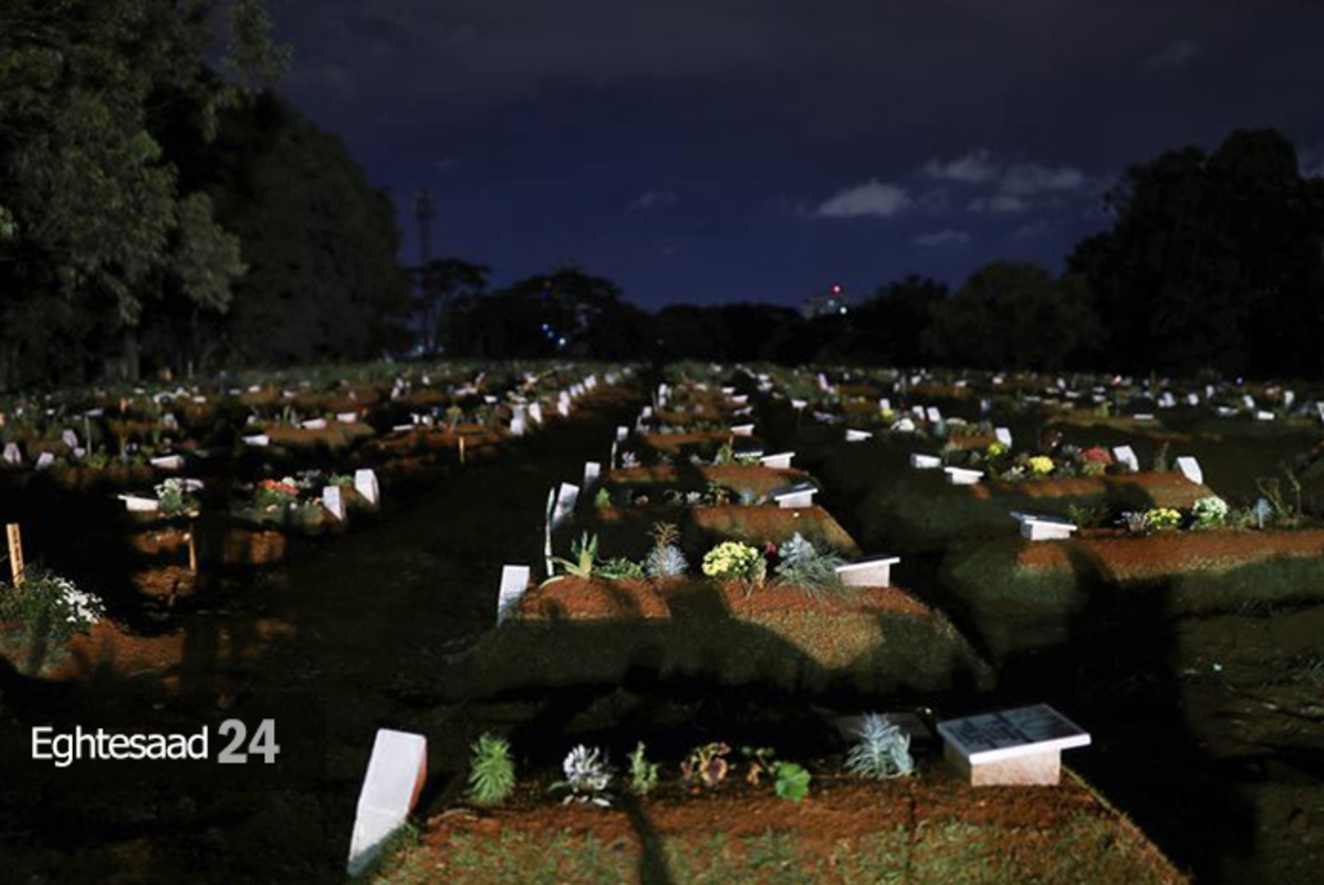 دفن شبانه کرونایی‌ها در برزیل