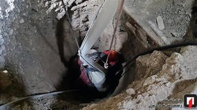 سقوط سه مرد جوان در یک چاه منجر