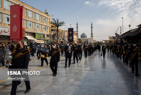 دسته عزاداری خادمان کریمه اهل بیت(ع) در سالروز شهادت امام رضا(ع)