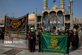 دسته عزاداری خادمان کریمه اهل بیت(ع) در سالروز شهادت امام رضا(ع)