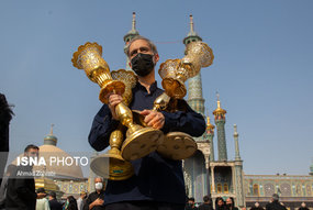 دسته عزاداری خادمان کریمه اهل بیت(ع) در سالروز شهادت امام رضا(ع)