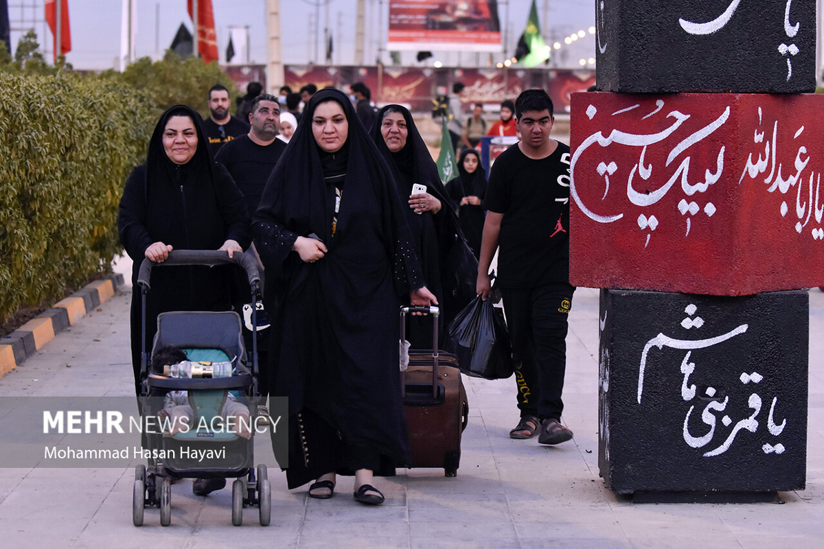 تردد زائران اربعین حسینی از مرز شلمچه
