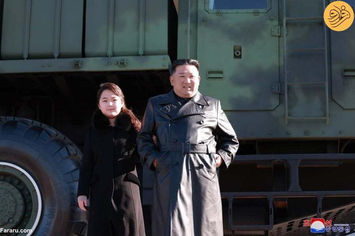 کیم جونگ اون و دخترش در مراسم ترفیع افسران ارتش