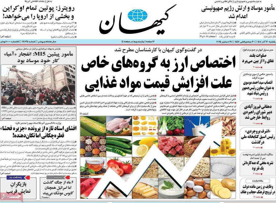 صفحه اول روزنامه‌های سیاسی امروز 30 آذر