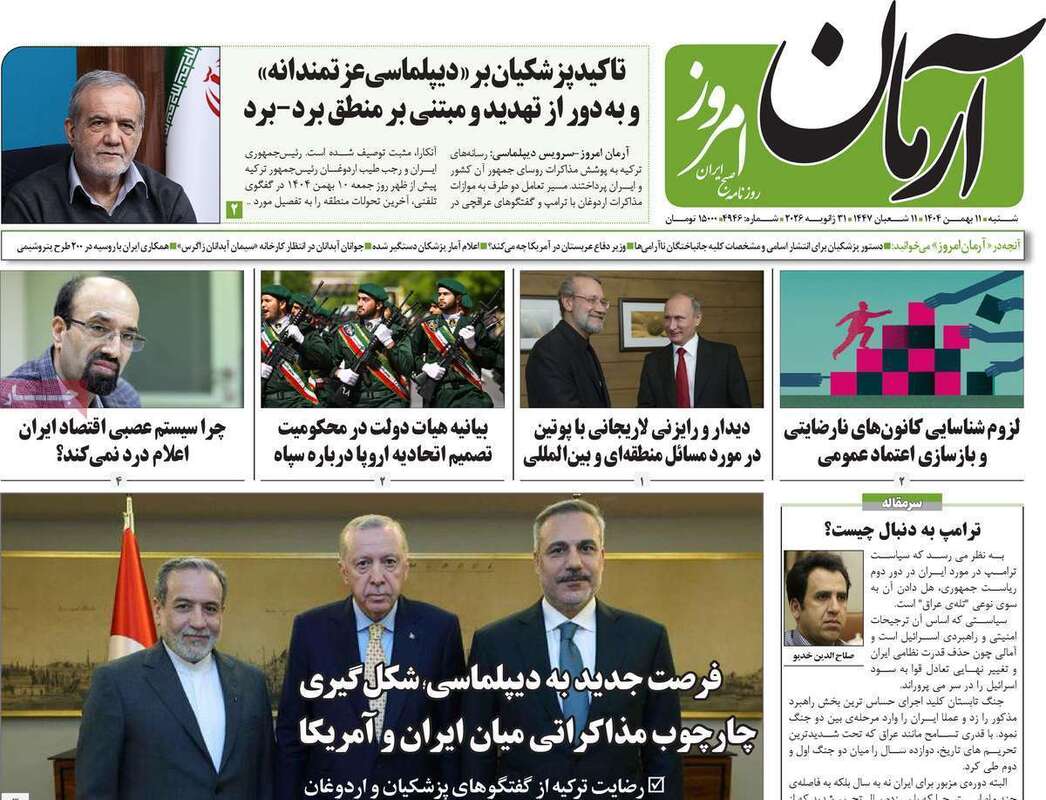 صفحه اول روزنامه‌های سیاسی امروز 11 بهمن