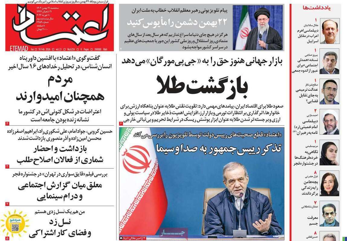 صفحه اول روزنامه‌های سیاسی امروز21بهمن