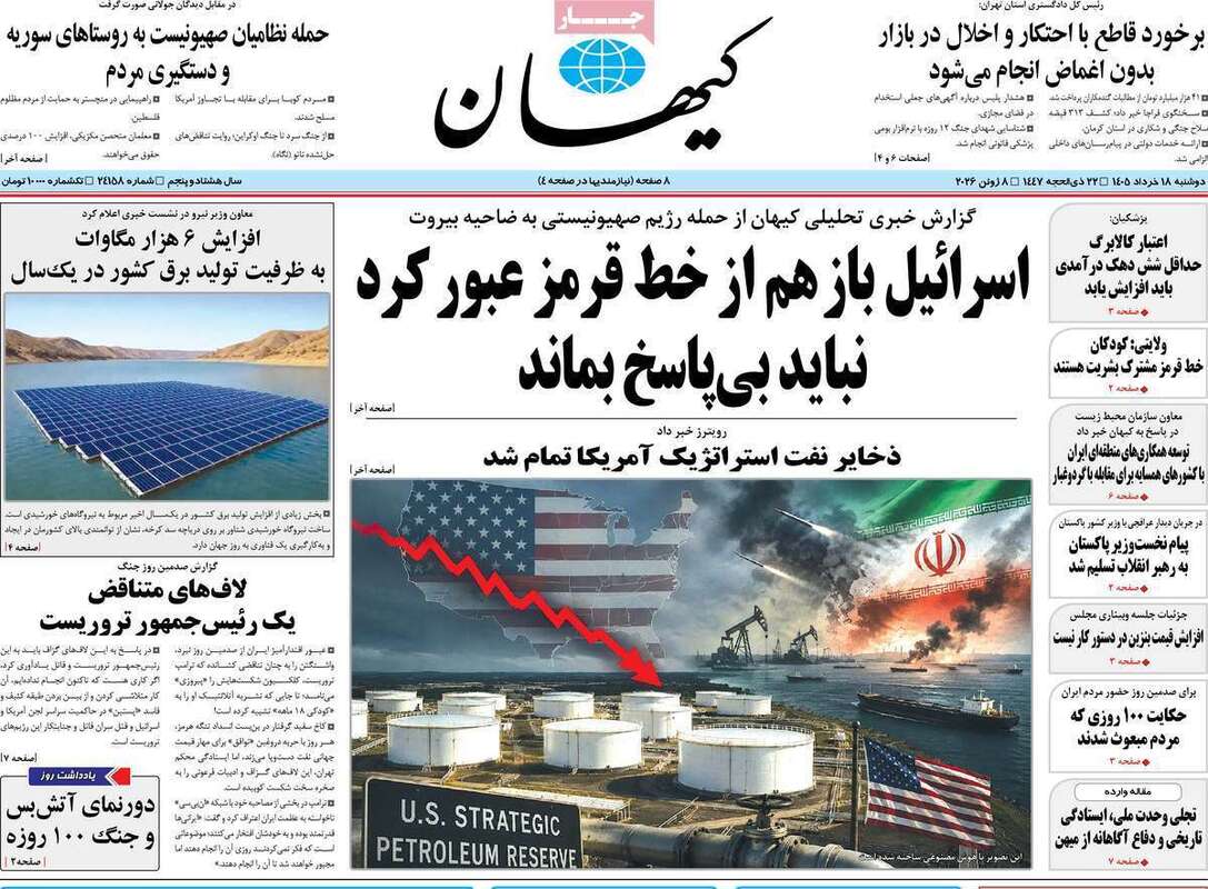 صفحه اول روزنامه‌های سیاسی امروز 18 خرداد
