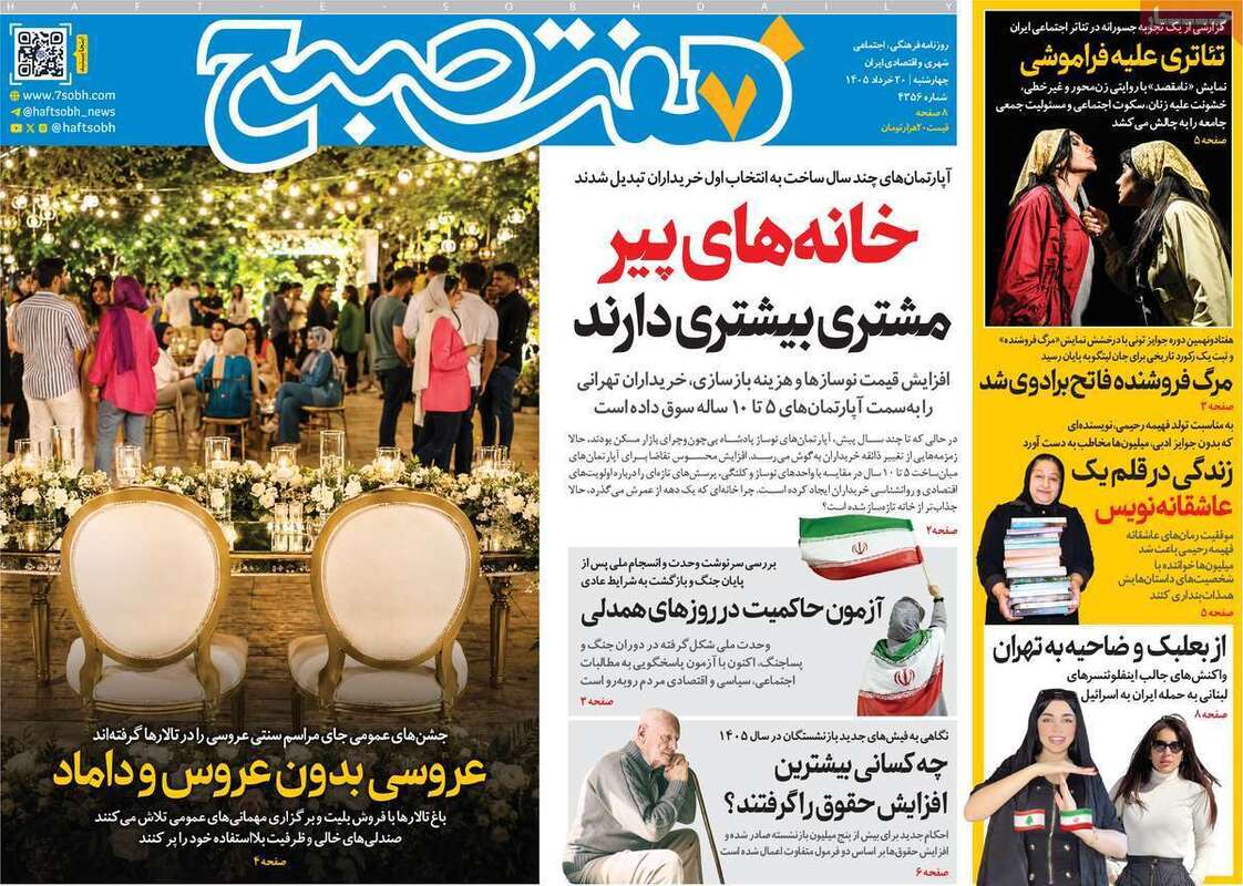 صفحه اول روزنامه‌های سیاسی امروز 20 خرداد