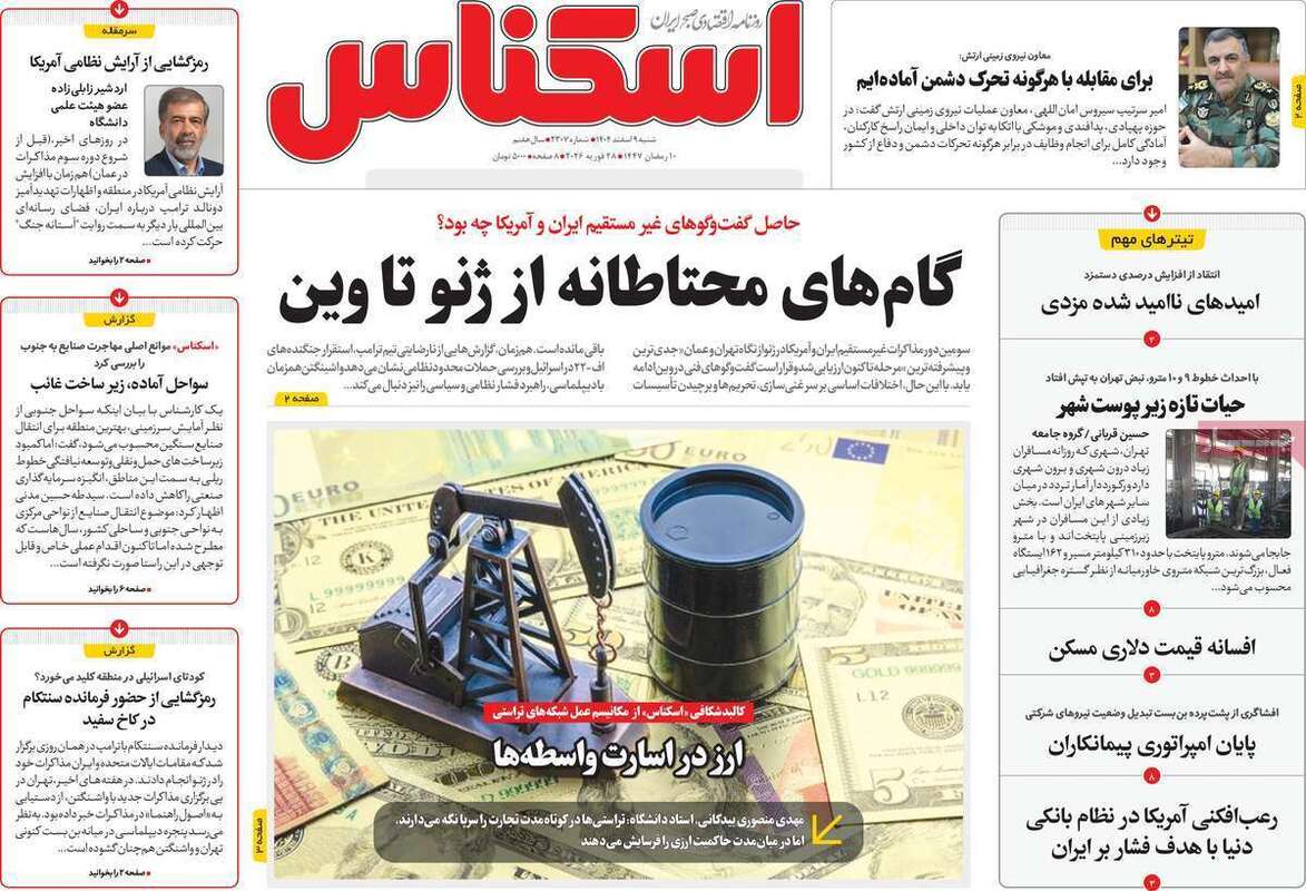 صفحه اول روزنامه‌های اقتصادی امروز 9 اسفند