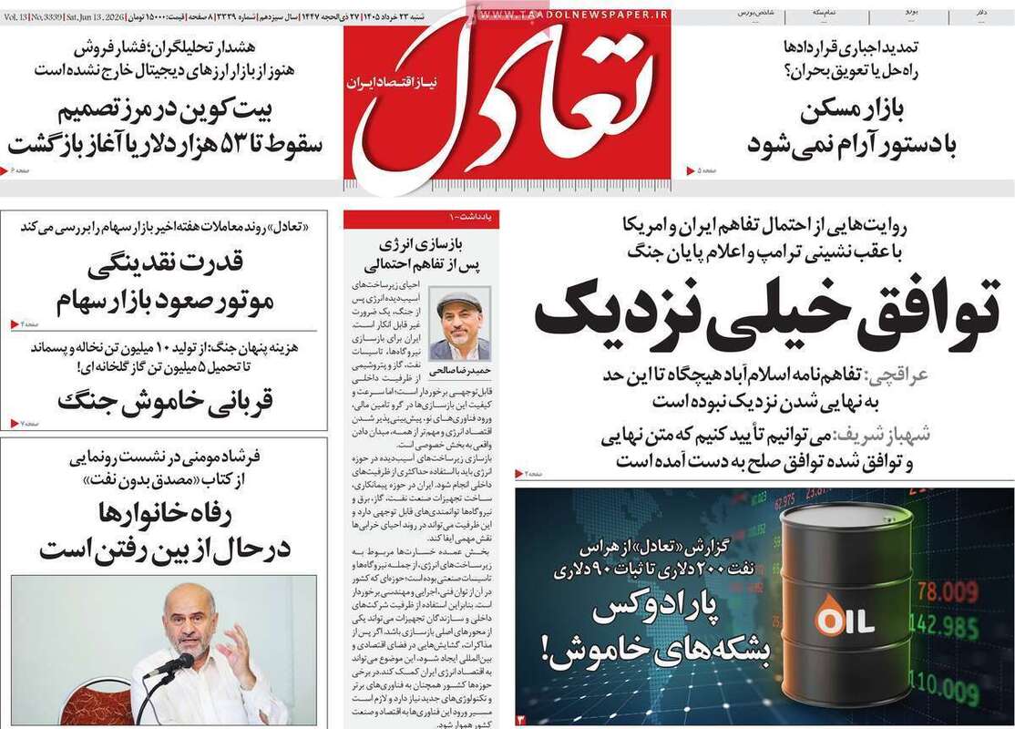 صفحه اول روزنامه‌های اقتصادی امروز 23 خرداد