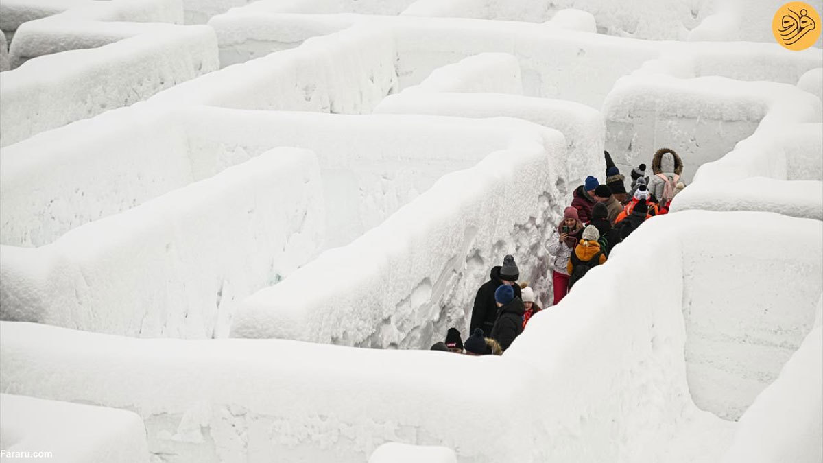 تصاویر جذاب بزرگترین هزارتوی برفی جهان