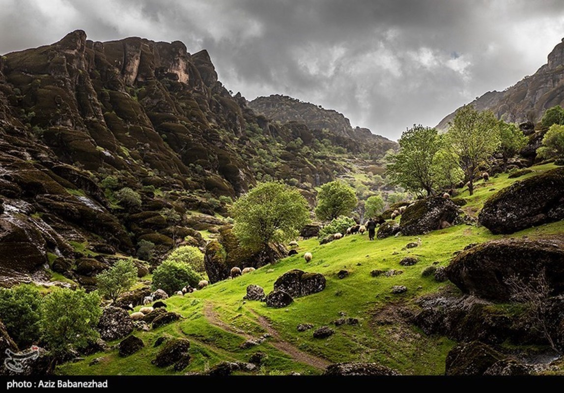 طبییعت بهاری منطقه کوهستانی هفت حوض - خرم آباد