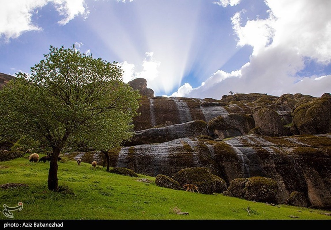 طبییعت بهاری منطقه کوهستانی هفت حوض - خرم آباد