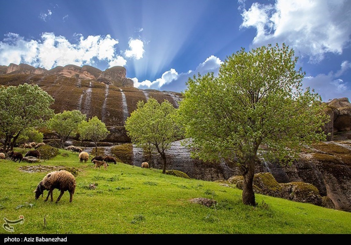 طبییعت بهاری منطقه کوهستانی هفت حوض - خرم آباد