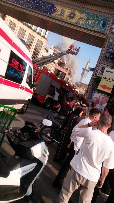 تصاویر اولیه از آتش‌سوزی در بازار تجریش
