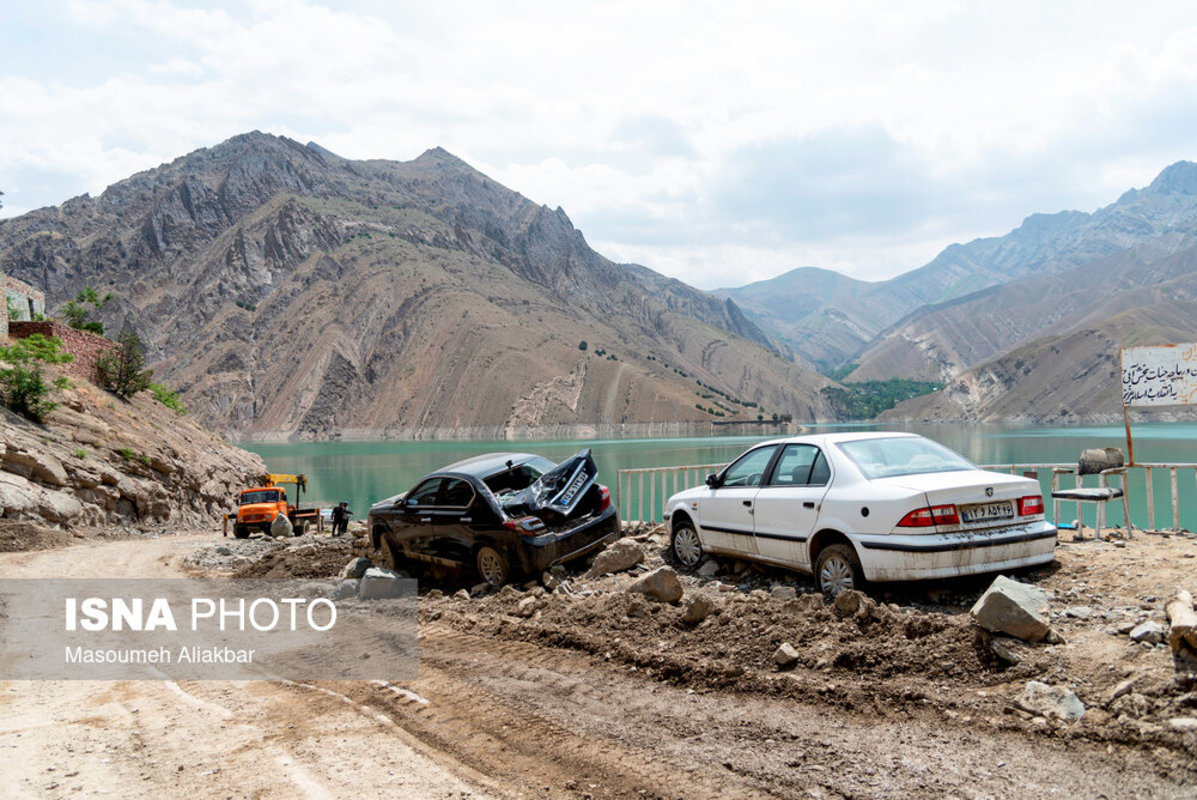 وضعیت جاده چالوس پس از سیل