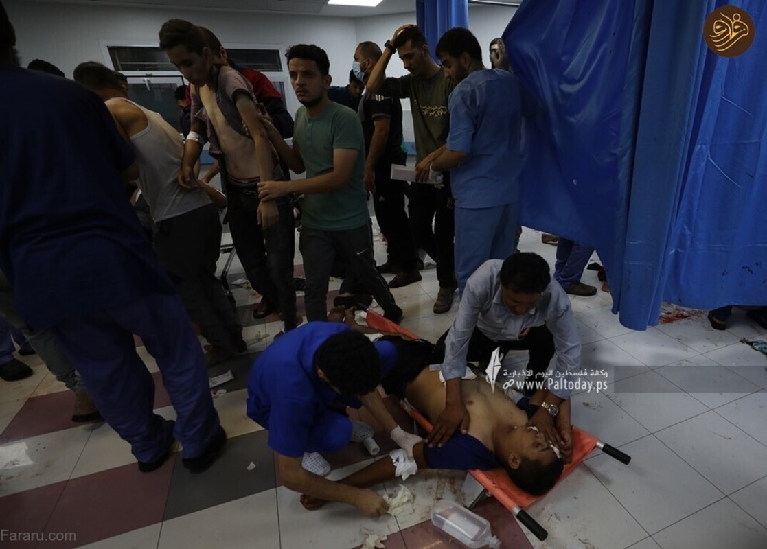وضعیت وحشتناک بیمارستان المعمدانی غزه پس از بمباران اسرائیل