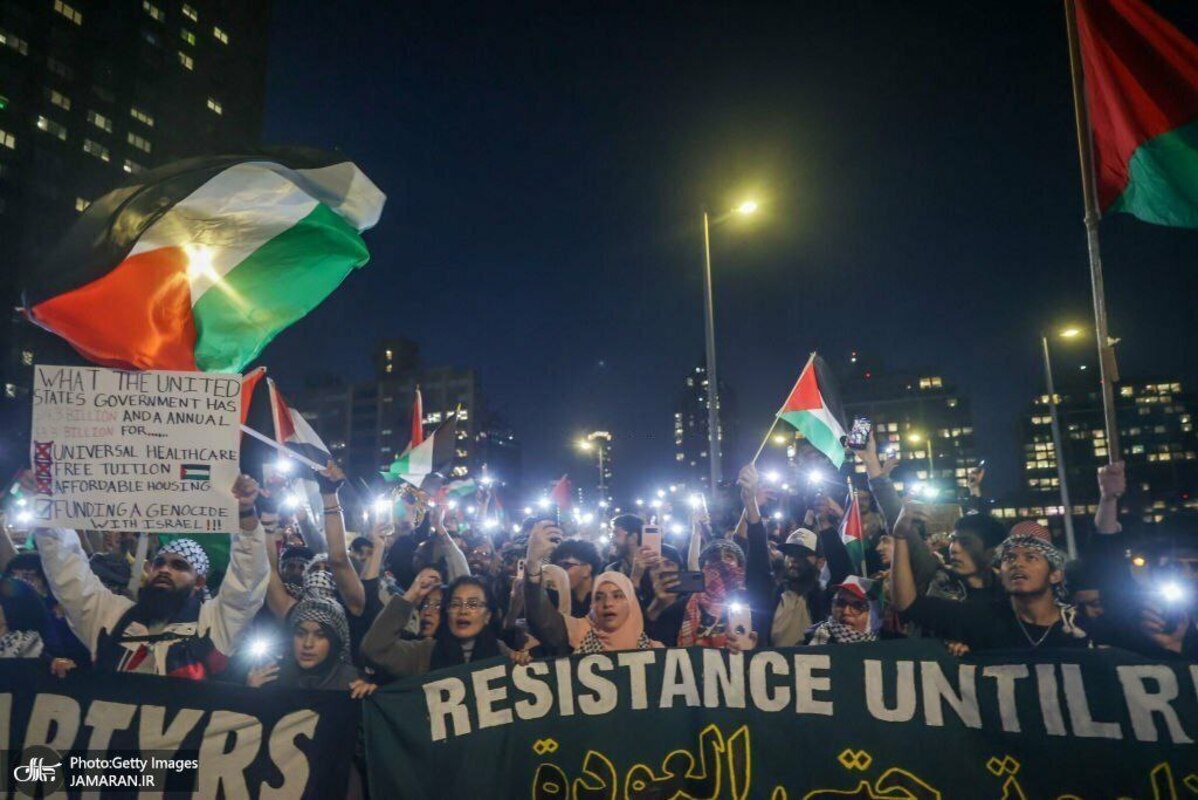 تظاهرات ضد اسرائیل و دفاع از مردم غزه در نیویورک