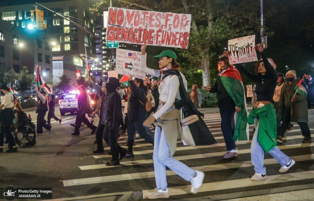 تظاهرات ضد اسرائیل و دفاع از مردم غزه در نیویورک