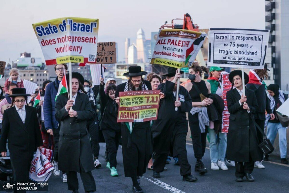 تظاهرات ضد اسرائیل و دفاع از مردم غزه در نیویورک