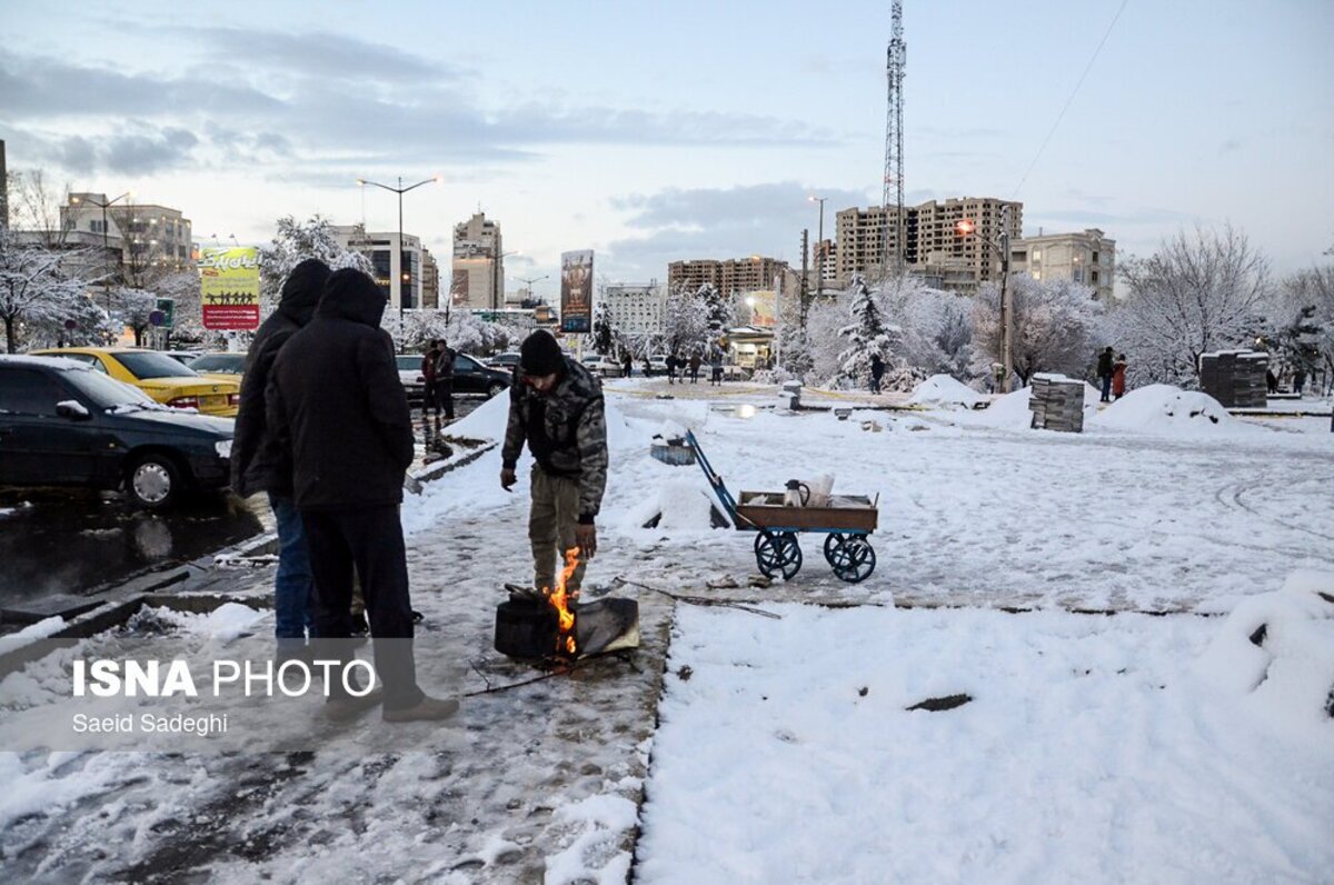 بارش اولین برف پاییزی در تبریز