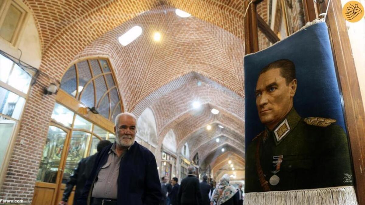 پرتره ابریشمی آتاتورک در تبریز
