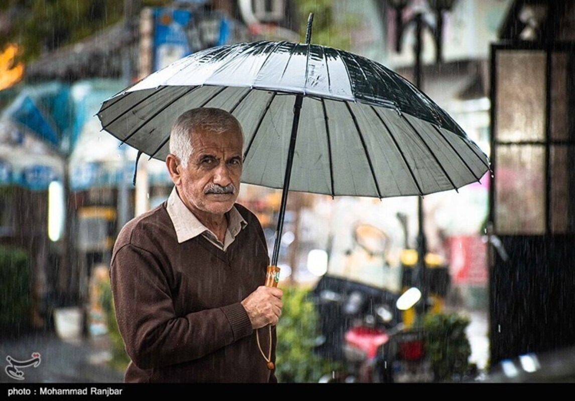 بارش باران در رشت