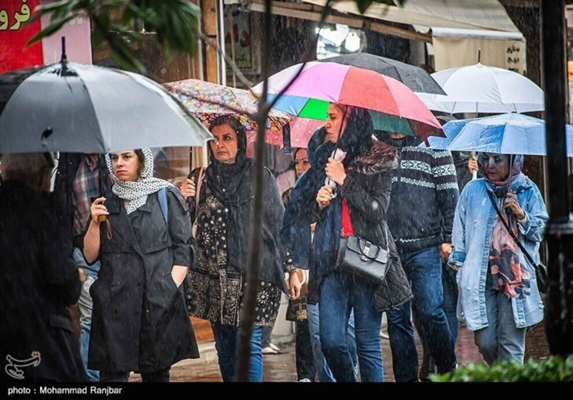 بارش باران در رشت