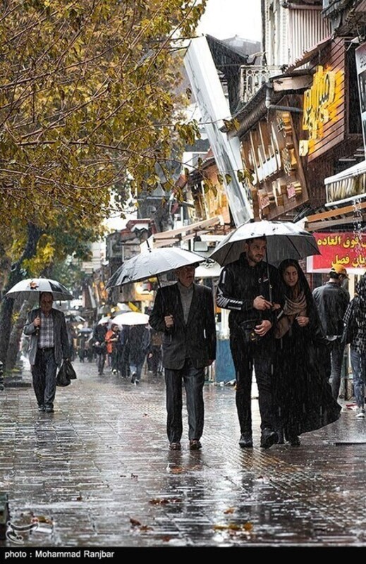 بارش باران در رشت