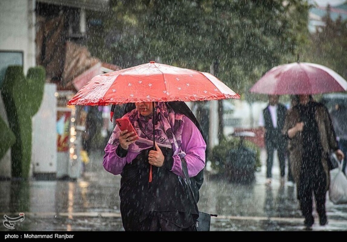 بارش باران در رشت