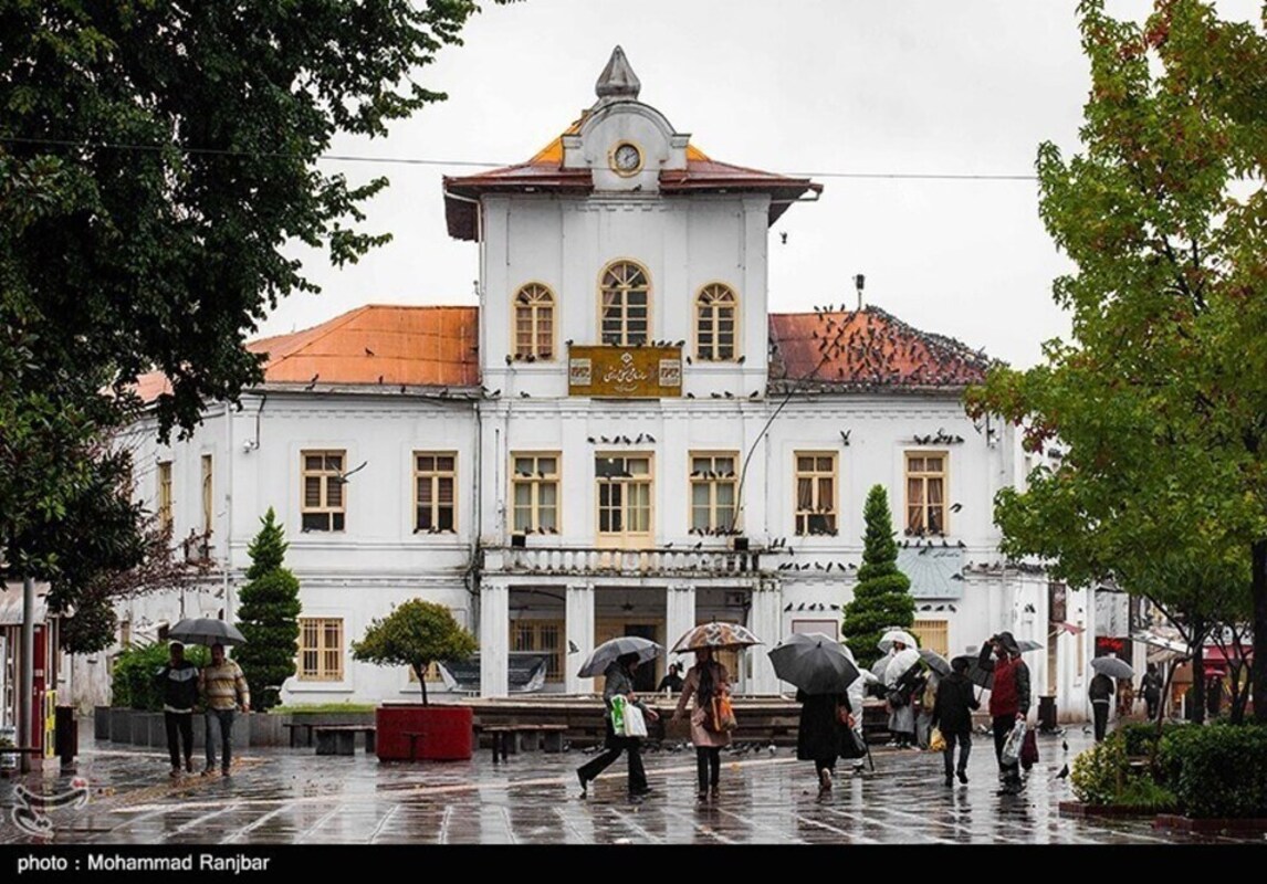 بارش باران در رشت