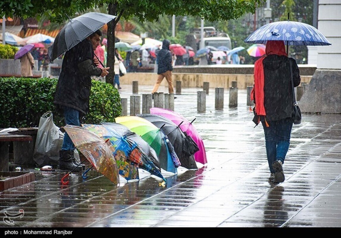 بارش باران در رشت