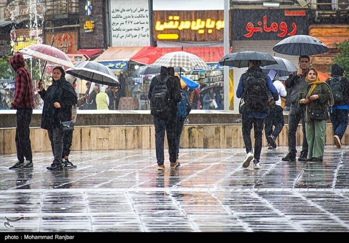 بارش باران در رشت