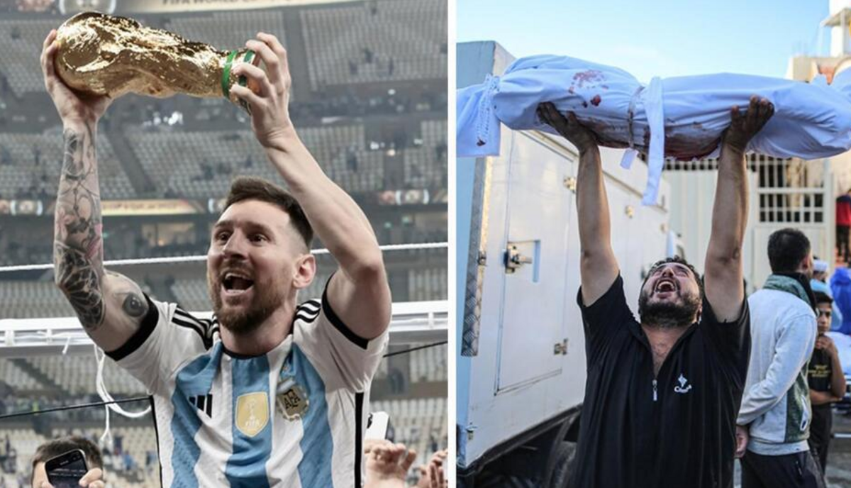 دو چهره از جهان؛ از شادی لیونل مسی با جام تا تشییع خبرنگار فلسطینی