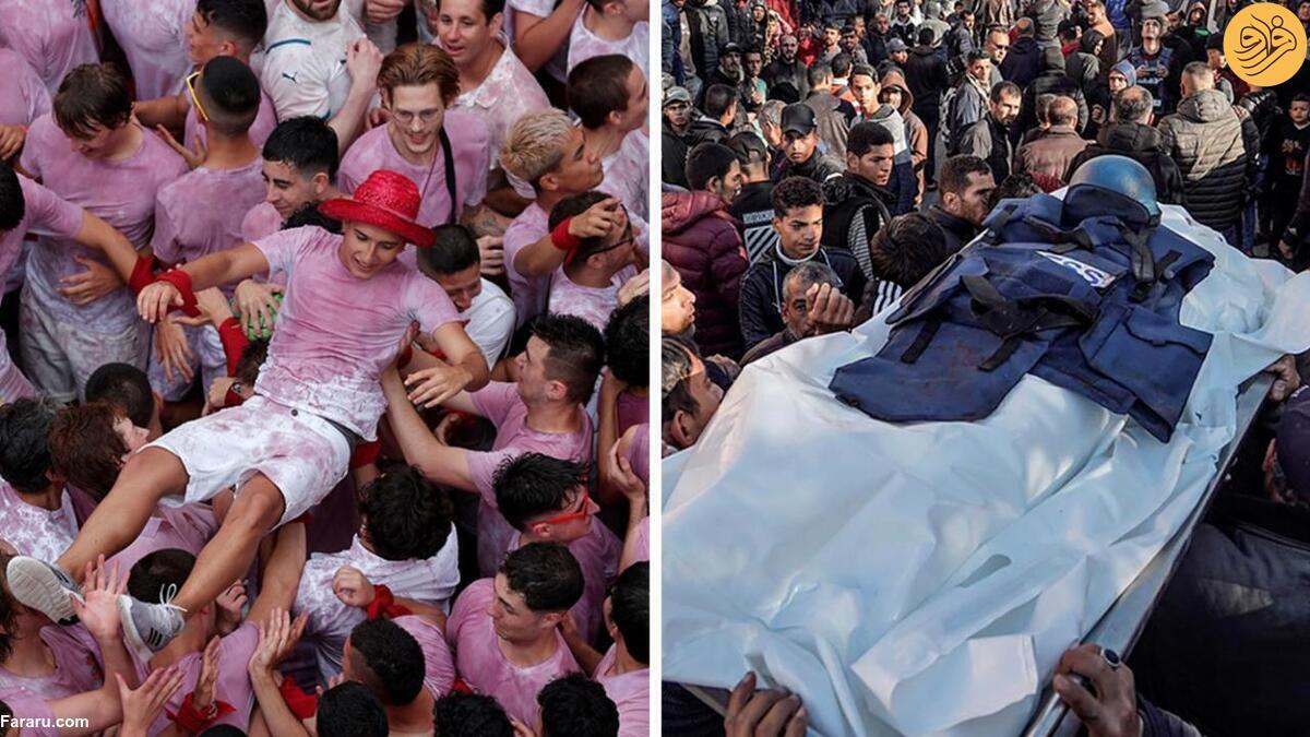دو چهره از جهان؛ از شادی لیونل مسی با جام تا تشییع خبرنگار فلسطینی