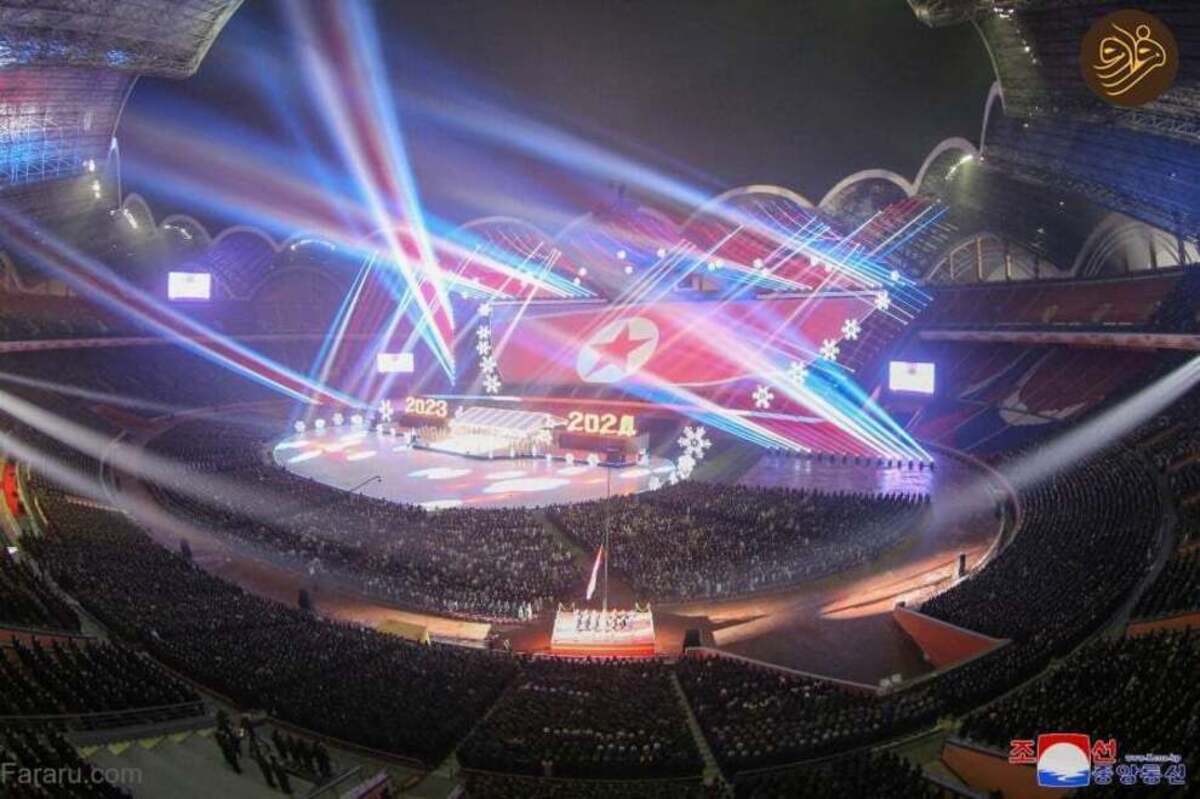 کیم جونگ اون با همسر و دخترش در جشن سال نو میلادی