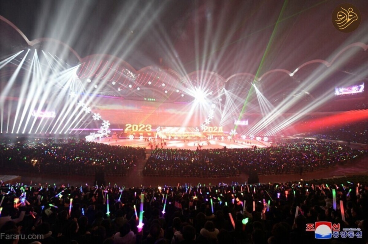 کیم جونگ اون با همسر و دخترش در جشن سال نو میلادی