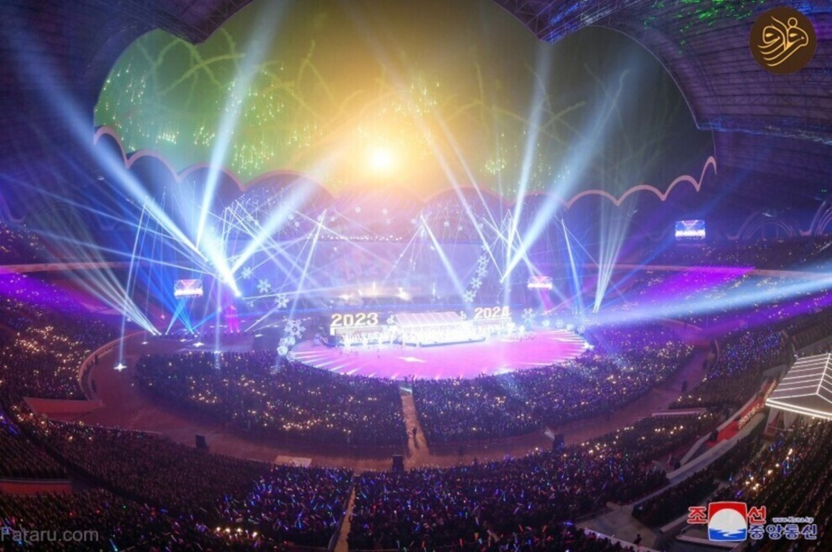 کیم جونگ اون با همسر و دخترش در جشن سال نو میلادی