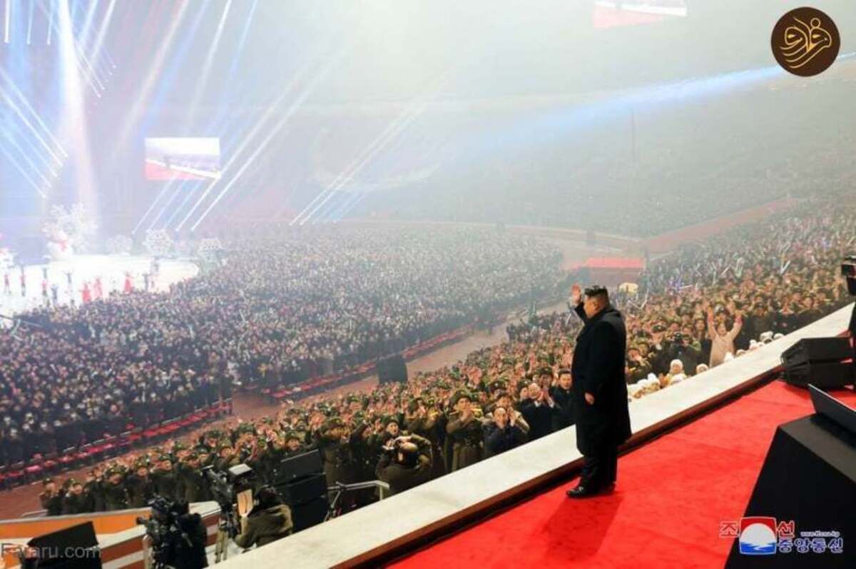 کیم جونگ اون با همسر و دخترش در جشن سال نو میلادی