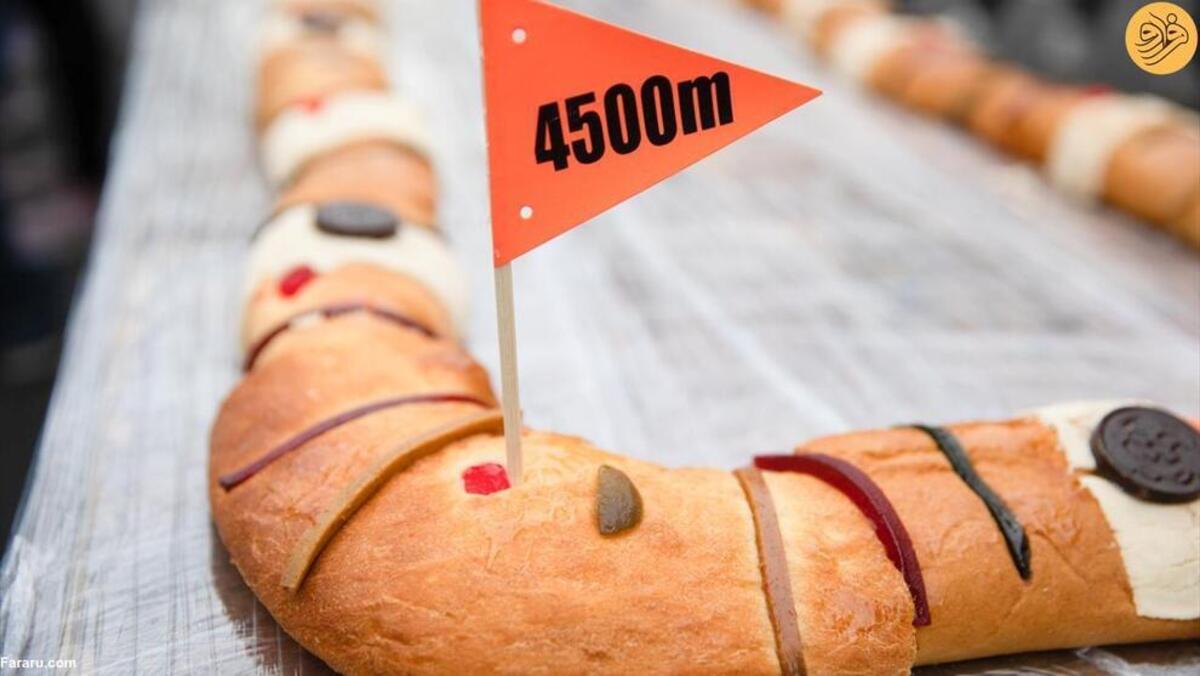 شکستن رکورد گینس با ۴.۵ کیلومتر شیرینی