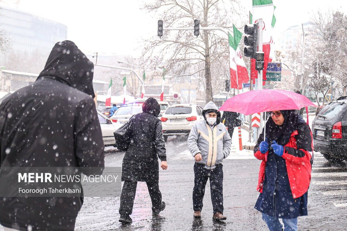 بارش اولین برف زمستانی در تهران