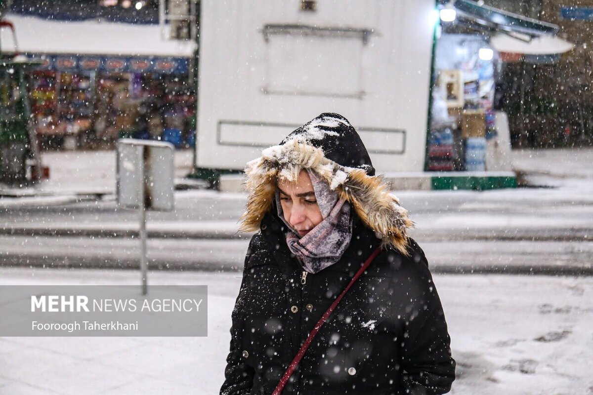 بارش اولین برف زمستانی در تهران