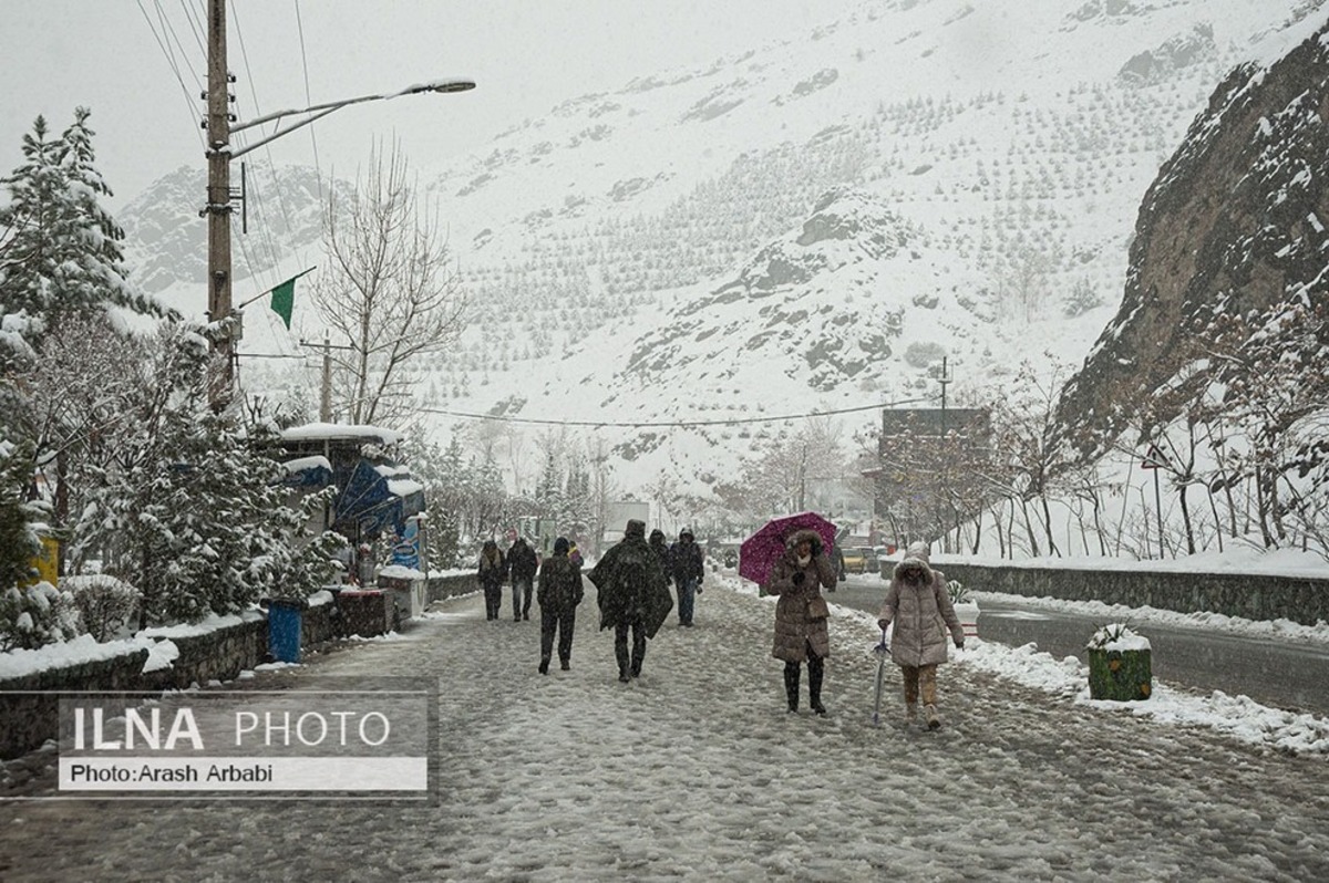 برف زمستانی در توچال تهران