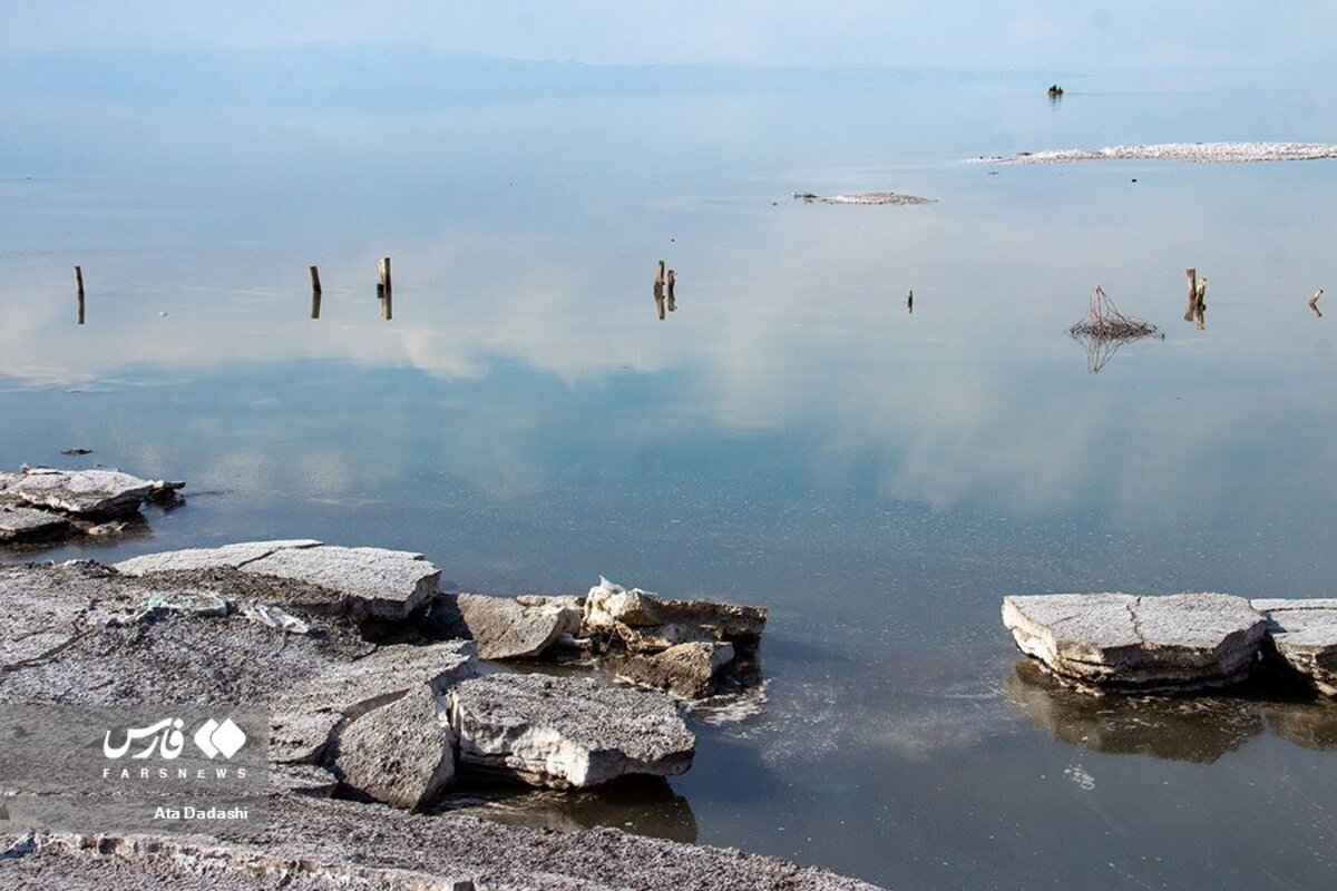 تصاویری خوشحال کننده از دریاچه ارومیه