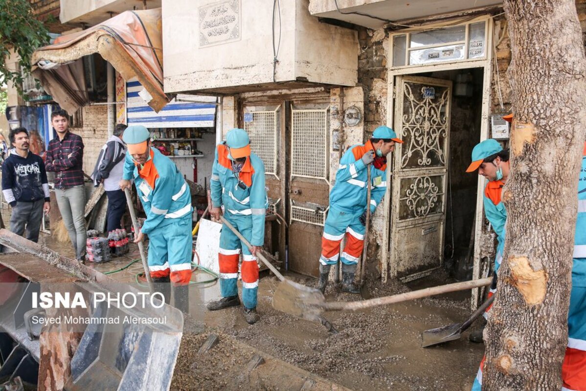 خسارت سیل در مناطق مختلف مشهد