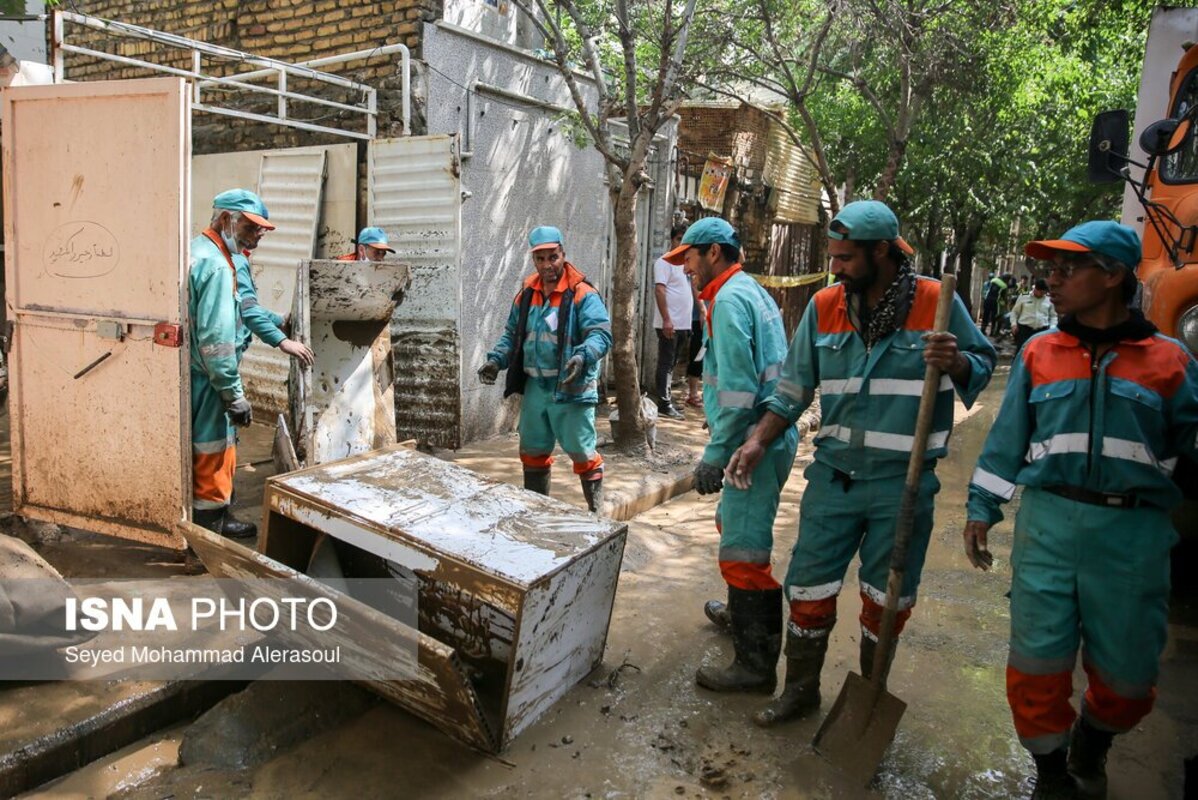 خسارت سیل در مناطق مختلف مشهد