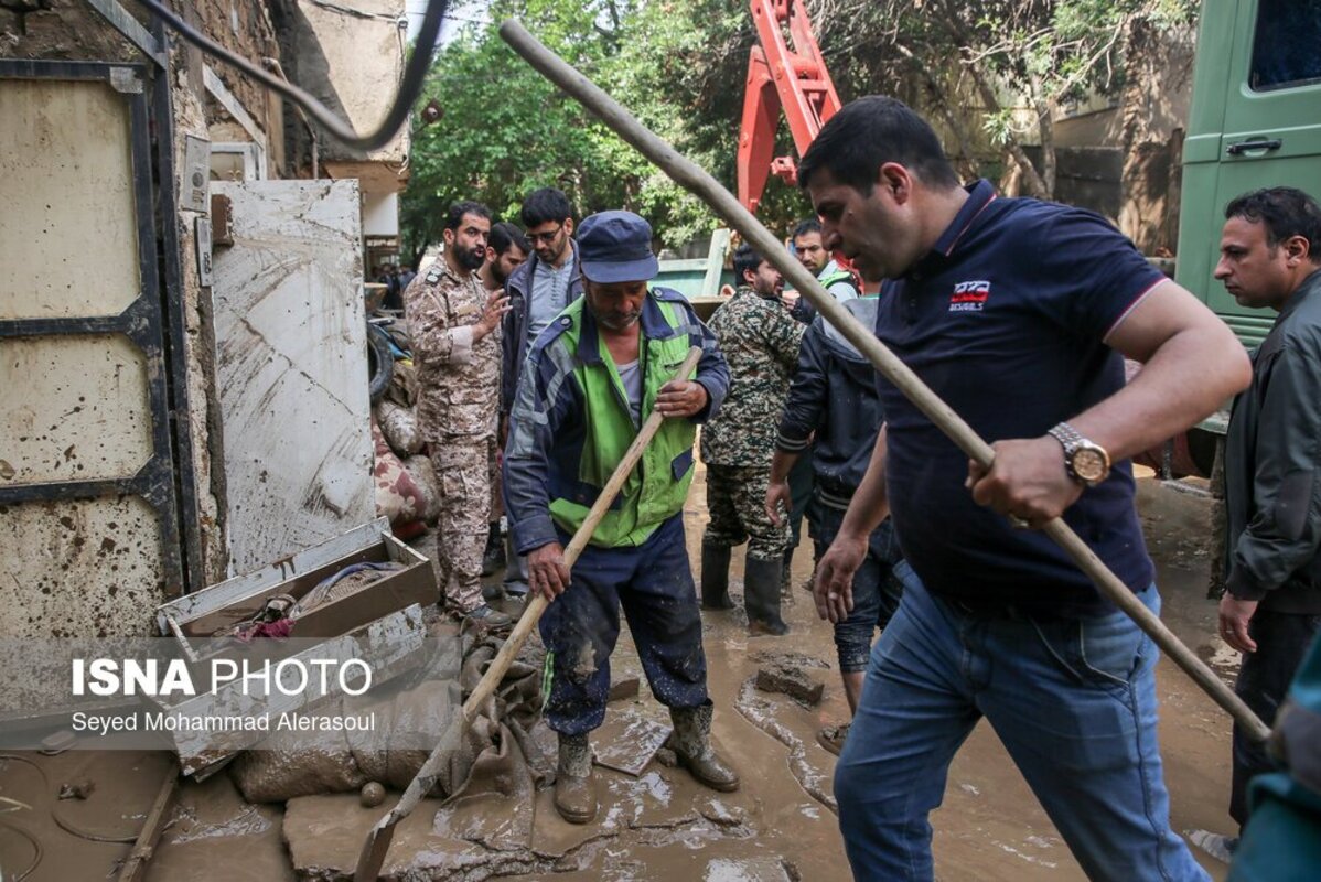 خسارت سیل در مناطق مختلف مشهد